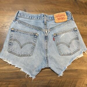 Distressed Levi Jean Shorts